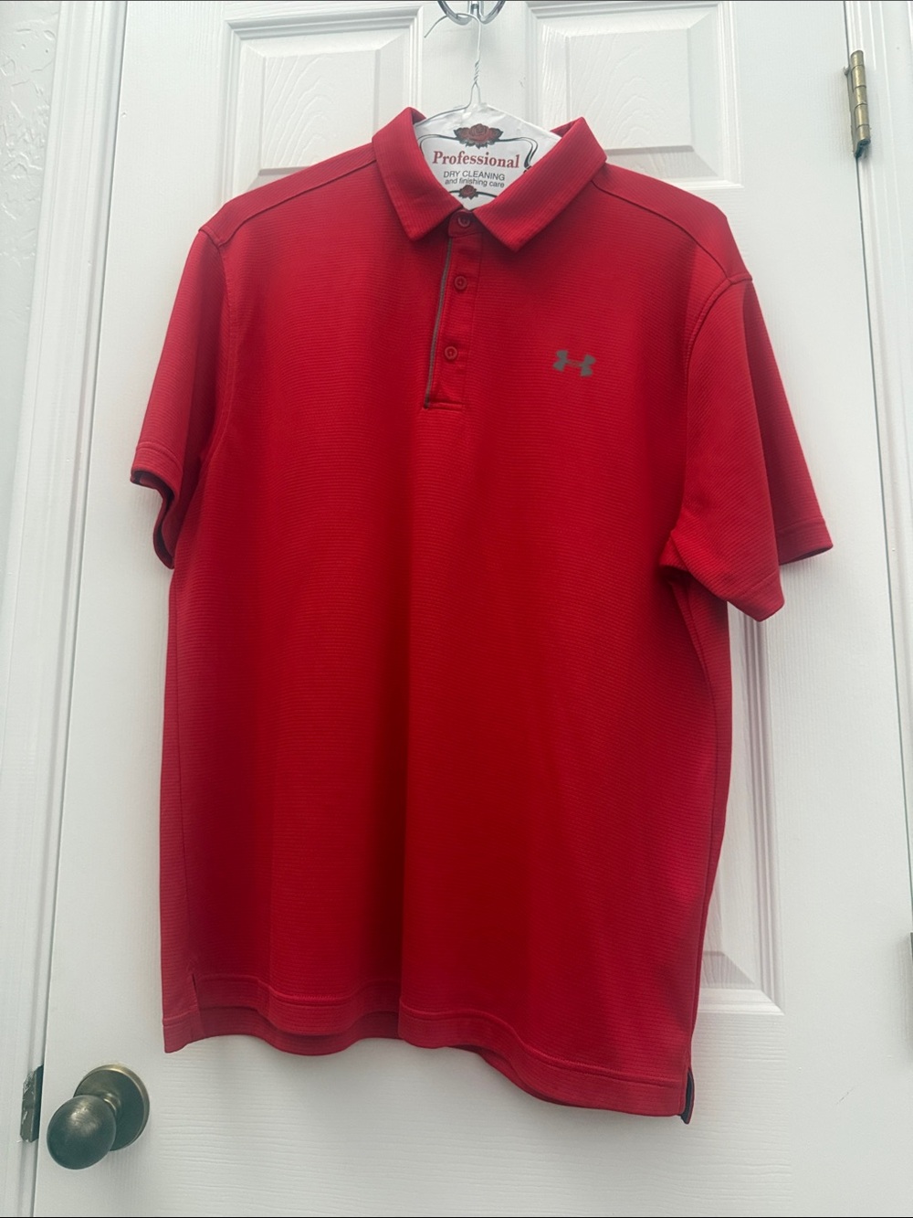 Under Armour Men’s Red Short-Sleeve Polo